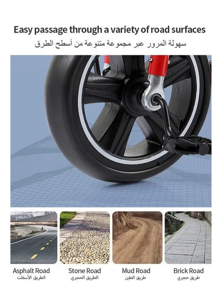 سومكايل دراجة ثلاثية العجلات للأطفال ذات سلة تخزين مزدوجة ومقبض دفع للوالدين لدراجة الأطفال من 2 إلى 5 سنوات صبي إلى بنت - Image 5