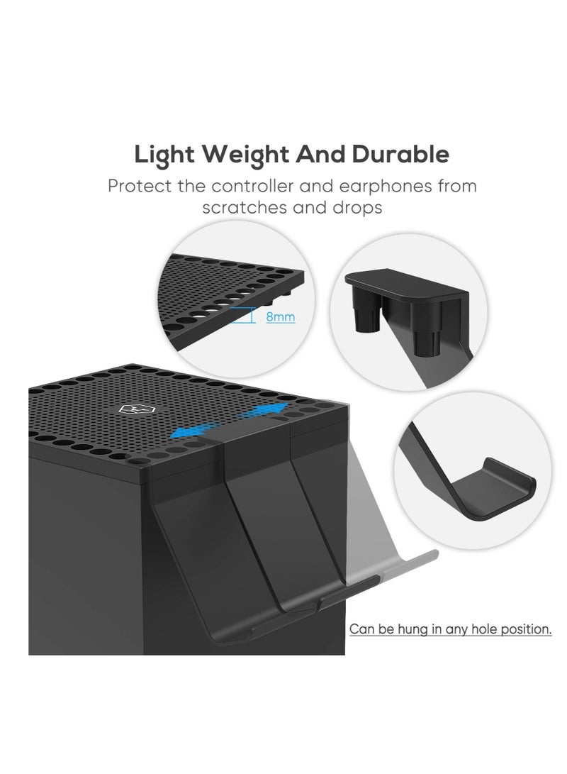 KASTWAVE Dust Cover Controller Mount Compatible for Xbox Series X 2 in 1 Game Accessories with Dust Filter Cover Compatible for XSX Console and 2 Holder Hanger Stand for Series X Controller Game Headset - Image 4