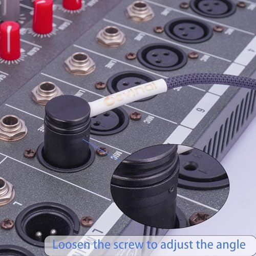 Devinal Rotatable Right-Angle XLR Cable, Adjustable-Angle Low-Profile XLR Microphone Adapter Connector, Right-Angle Mic Cord on Both Ends (Male and Female) 0.8 FT 2 pcs - Image 5
