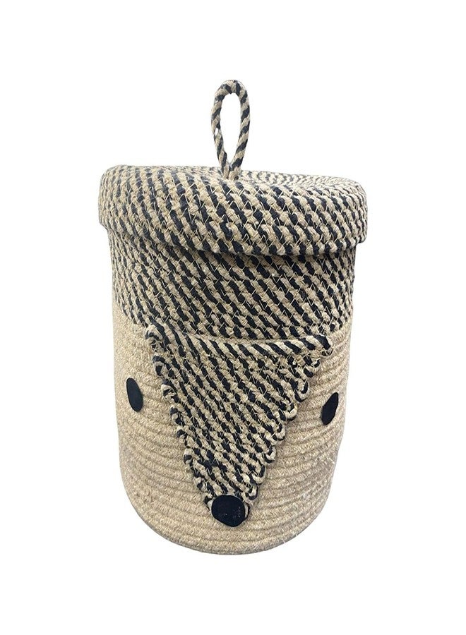 Juteify® Animal Storage Basket for Kids, Rope Storage Basket for Baby Diaper, Stuffed Animal Storage Bin Rope Basket for Kids Toy, Baby Laundry Baskets with lid (Doremon) (Deer) - Image 2
