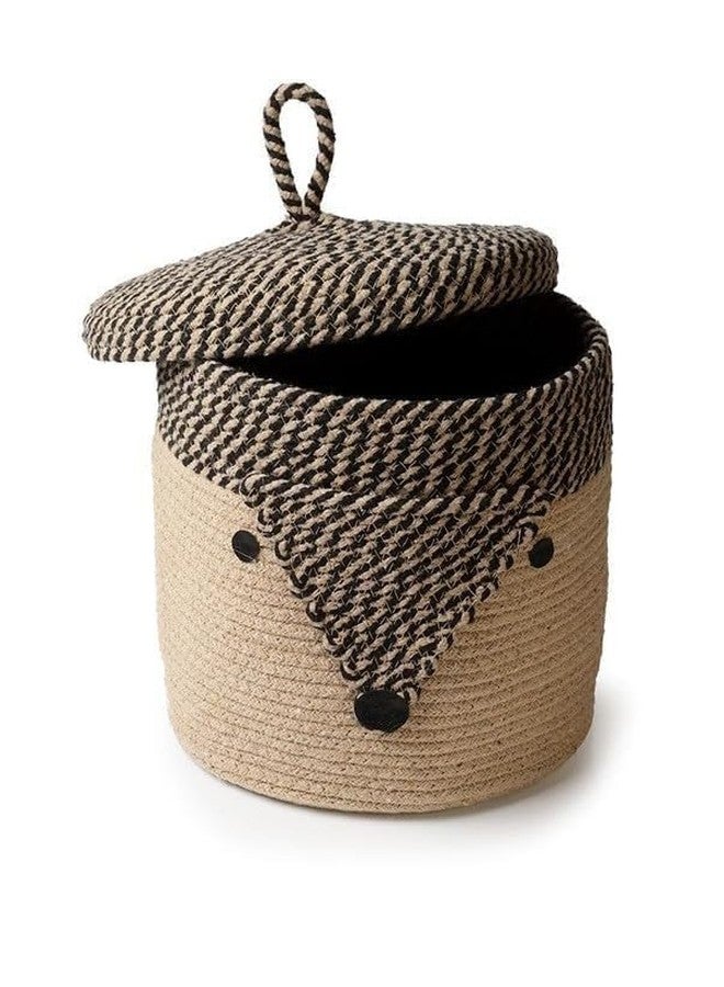 Juteify® Animal Storage Basket for Kids, Rope Storage Basket for Baby Diaper, Stuffed Animal Storage Bin Rope Basket for Kids Toy, Baby Laundry Baskets with lid (Doremon) (Deer) - Image 3