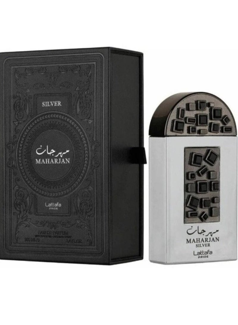 لطافة عطر لطافة برايد ماهارجان سيلفر أو دو برفيوم 100 مل – عطر زهري خشبي مسك للجنسين لجميع المناسبات - Image 1