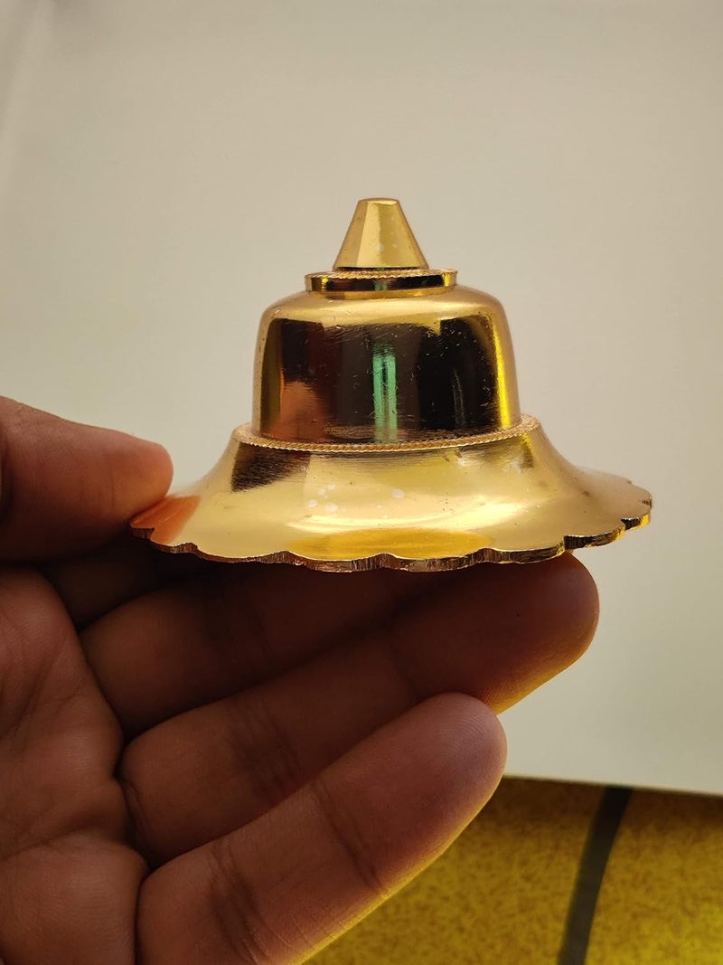 BRASS INDIA Full Brass Temple Floral Dome Model 833 Furniture Decorative Dome Material Heavy Brass Finish Brass Gold Size 3 inches Small Weight 130 GMS pp Pack of 5 - Image 4