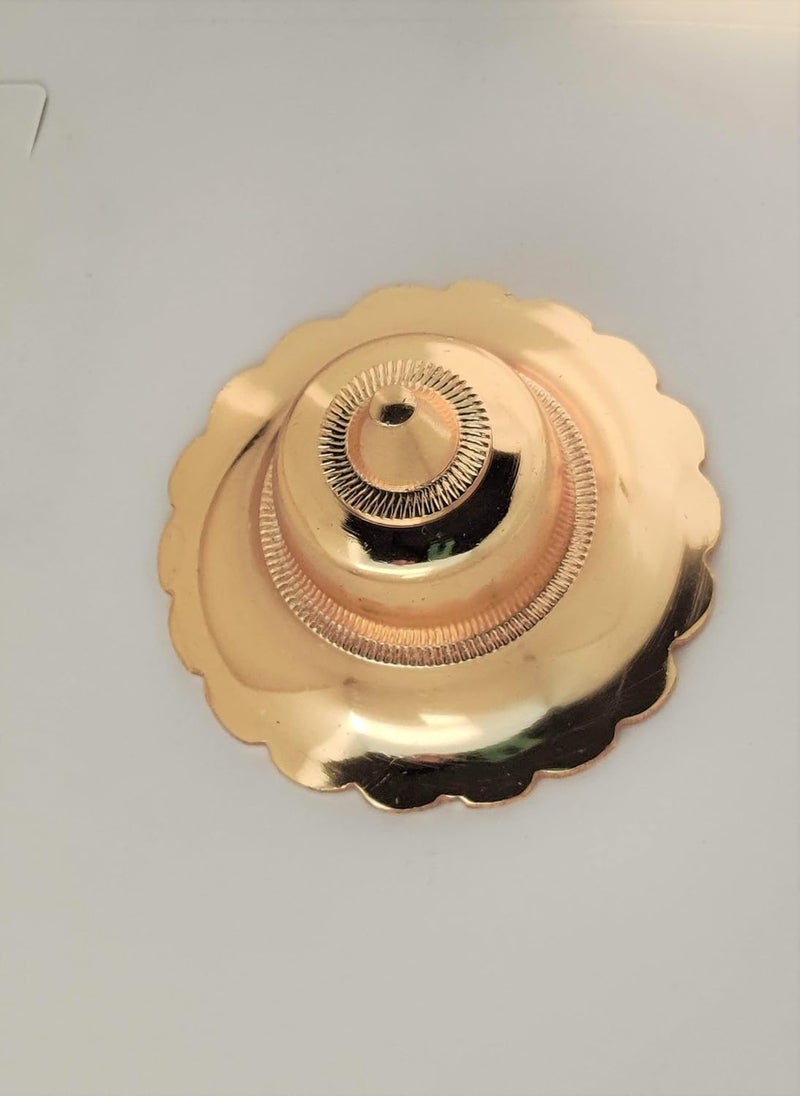 BRASS INDIA Full Brass Temple Floral Dome Model 833 Furniture Decorative Dome Material Heavy Brass Finish Brass Gold Size 3 inches Small Weight 130 GMS pp Pack of 5 - Image 2