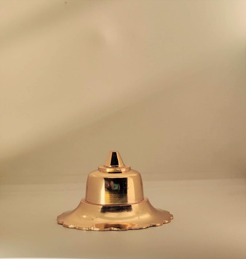 BRASS INDIA Full Brass Temple Floral Dome Model 833 Furniture Decorative Dome Material Heavy Brass Finish Brass Gold Size 3 inches Small Weight 130 GMS pp Pack of 5 - Image 3