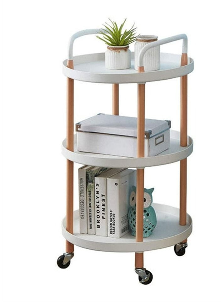 RollsTimi  3 Tier Kitchen Shelf Storage Rolling Indoor Home Service Trolley  - Image 2