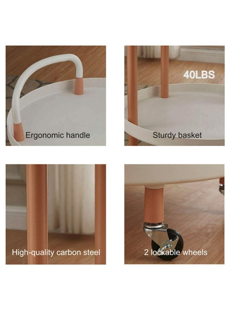 RollsTimi  3 Tier Kitchen Shelf Storage Rolling Indoor Home Service Trolley  - Image 4