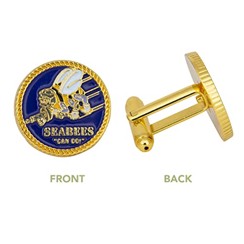 Desert Cactus United States Navy Cufflinks Formal Wear US Navy (Cufflinks - Seabees) - Image 5