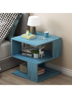 Hihonor Bedroom nightstands,Simple and Stylish Design,Two Colors Available,economical Storage,Space Saving,Solid Wood Leg Design,Suitable for a Variety of Scenes.(Blue)  - Image 1