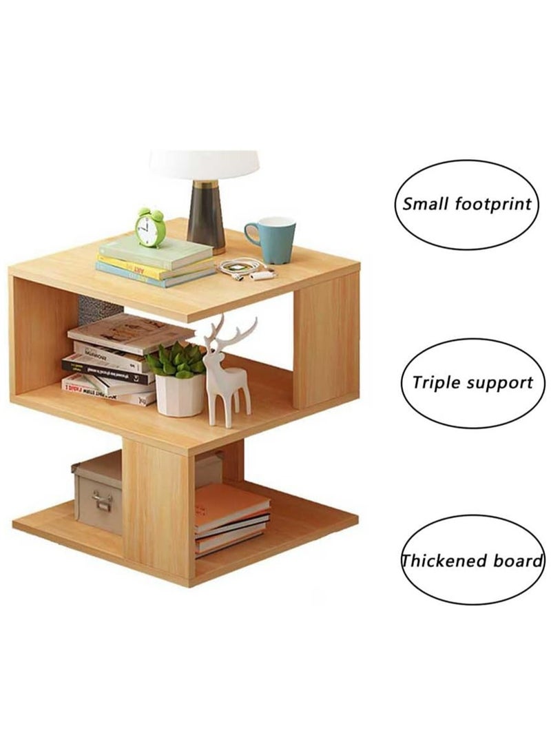 Bedroom nightstands,Simple and Stylish Design,Two Colors Available,economical Storage,Space Saving,Solid Wood Leg Design,Suitable for a Variety of Scenes.(Blue)