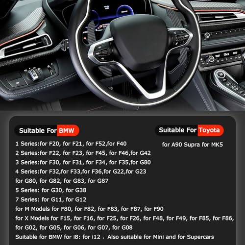 QYMOPAY Carbon Fibre Paddle Extensions for BMW M2 M3 M4 Magnetic Steering Wheel Paddle Shifters for Toyota A90 Supra for MK5 - Image 5