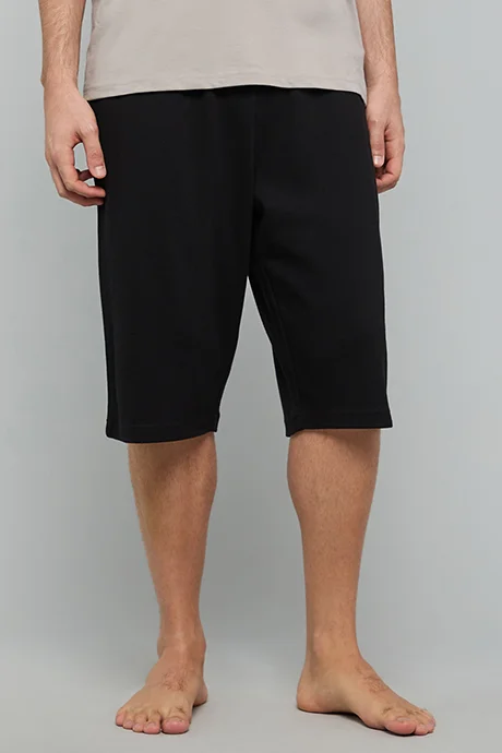 R&B Solid Lounge Shorts with Drawstring Waist