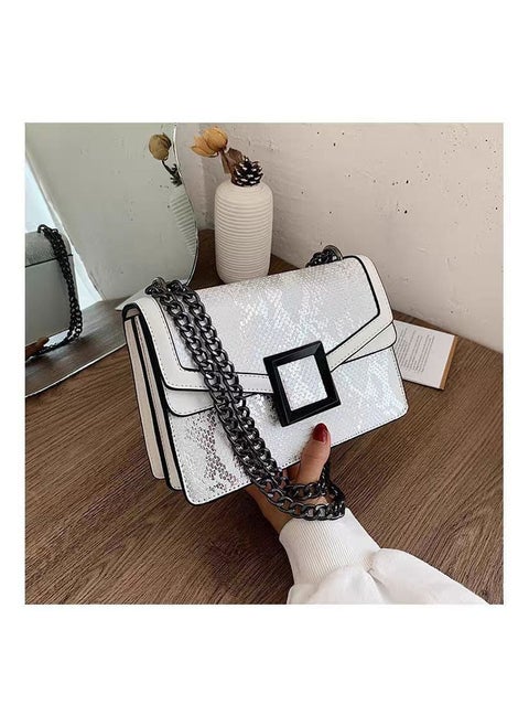Classy white crossbody bag