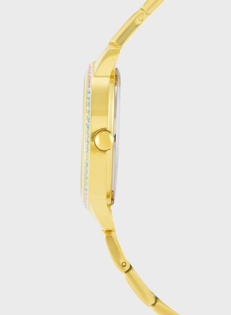 GUESS Three Of Hearts Steel Strap Analog Watch - Image 3