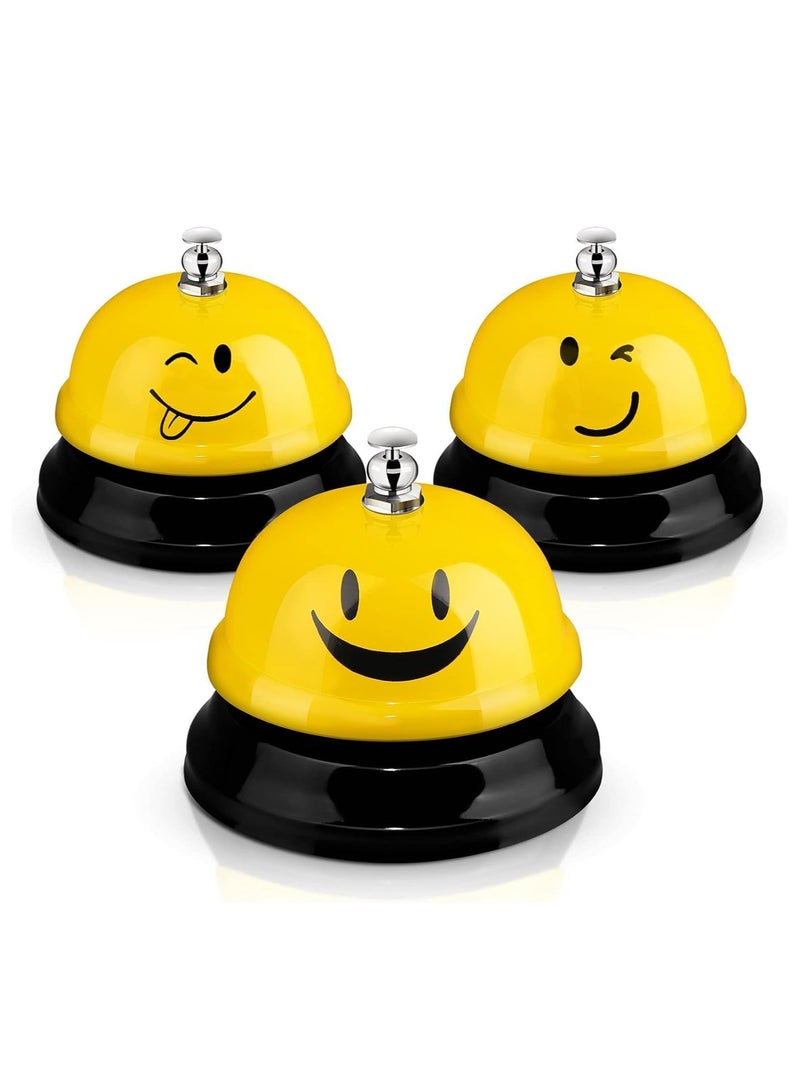 MIXDE 3 Pieces Call Bells with Metal Anti-Rust Construction,Front Desk Bell for Hotel, Restaurant, Office, Schools - Image 1