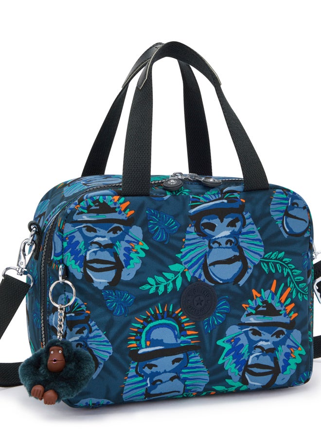 كيبلينغ لانش بوكس كبير (مع جيب ترولي) يونيسكس أزرق قرد مرح ميو - Image 4