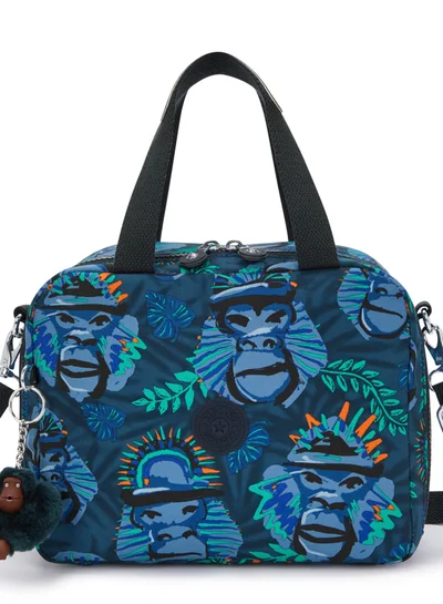 kipling Large lunchbox (with trolley sleeve) Unisex Blue Monkey Fun Miyo