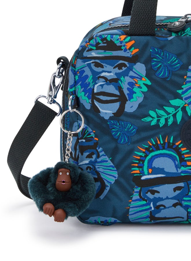 كيبلينغ لانش بوكس كبير (مع جيب ترولي) يونيسكس أزرق قرد مرح ميو - Image 5