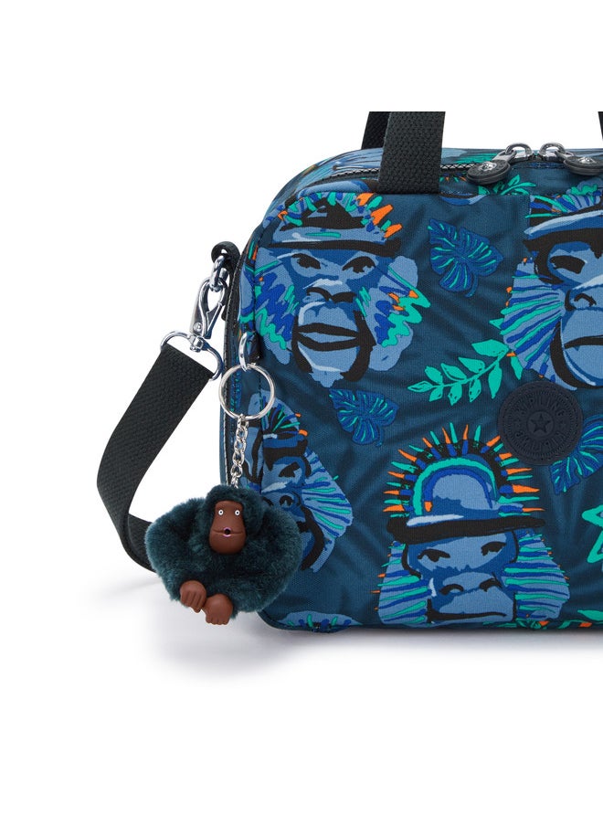 kipling Miyo Blue Monkey Fun Large Lunch Bag With Trolley Sleeve  - Image 5