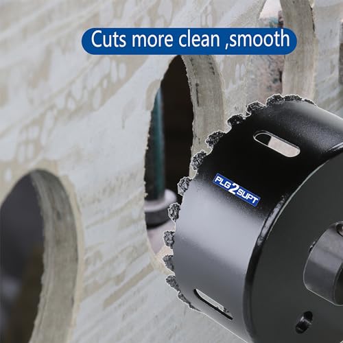 PLG2SUPT 3-5/8 inch Carbide Grit Hole Saw Cutter for Hardy Plank Air Brick Stucco Drywall Fiber Cement siding Backer Board Plasterboard. - Image 4