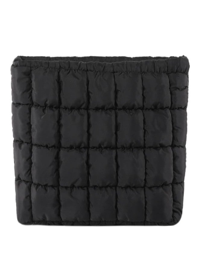 HICARRY Puffy Quilted Makeup Bag Cosmetic Bags Travel Cute Puffer Solid Toiletry Organizer Pouch Storage Clutch for Women - Image 1