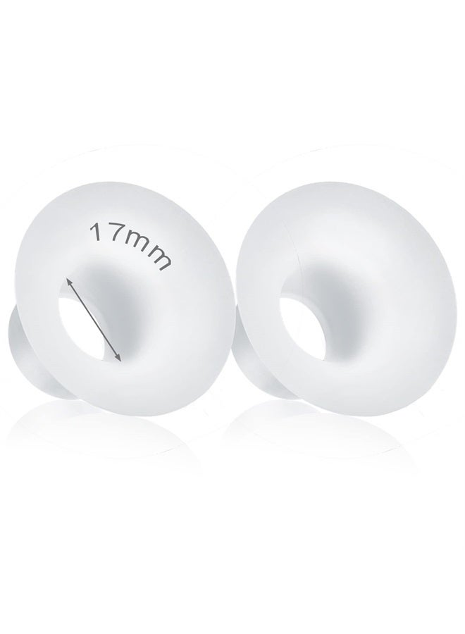 Durceler 17mm Silicone Flange Inserts Compatible with Medela/for Spectra S1 S2 / Elvie / S18 S21 / Momcozy S9 S12/ TSRETE 24mm Breast Pump Shields or Freemie 25mm; Reduce Nipple Tunnel Down to 17mm - Image 1