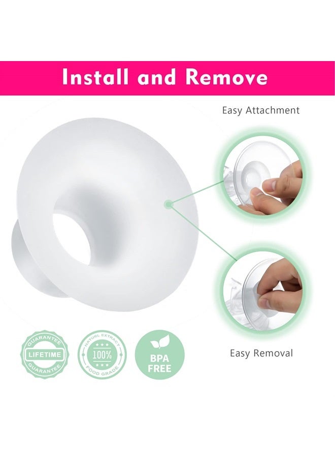 Durceler 17mm Silicone Flange Inserts Compatible with Medela/for Spectra S1 S2 / Elvie / S18 S21 / Momcozy S9 S12/ TSRETE 24mm Breast Pump Shields or Freemie 25mm; Reduce Nipple Tunnel Down to 17mm - Image 5