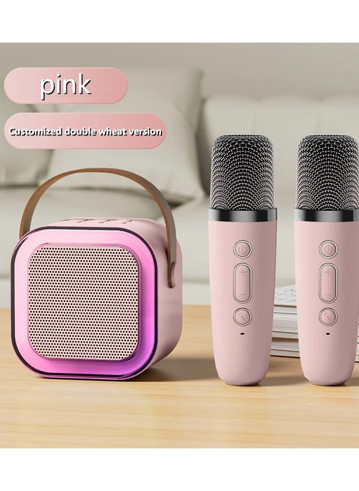 🎶 **K12 Portable Bluetooth Karaoke Speaker with Wireless Microphone, RGB Lights, 10W Sound Output, and 1200mAh Battery for Parties and Outdoor Fun - Image 1