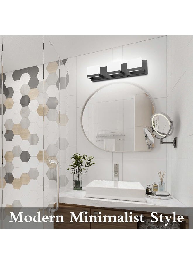 Tipace Black LED Vanity Lighting Fixture Modern 3 Lights Vanity Lights for Bathroom Black Bathroom Wall Light Fixtures 6000K - Image 4