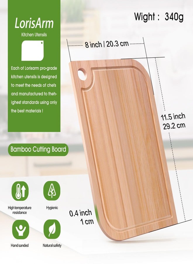 LorisArm 11.5"x 8" Small Bamboo Wood Cutting Board, Lightweight Wooden Fruit Cutting Board for Home. - Image 3