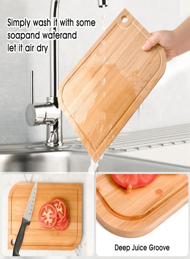 LorisArm 11.5"x 8" Small Bamboo Wood Cutting Board, Lightweight Wooden Fruit Cutting Board for Home. - Image 4