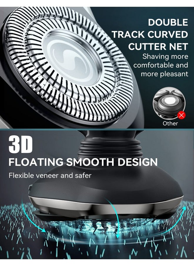 kensen - Electric Shavers For Men Kensen Electric Razor For Shaving Face Mens Rotary Shaver Rechargeable Razor For Men Waterproof Wet & Dry Led Display Cordless Rotary Shaver With Extra Replacement Blade - Image 1