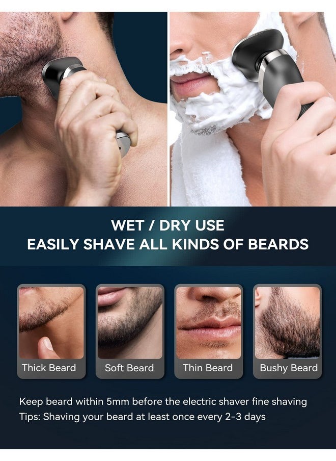 kensen - Electric Shavers For Men Kensen Electric Razor For Shaving Face Mens Rotary Shaver Rechargeable Razor For Men Waterproof Wet & Dry Led Display Cordless Rotary Shaver With Extra Replacement Blade - Image 1