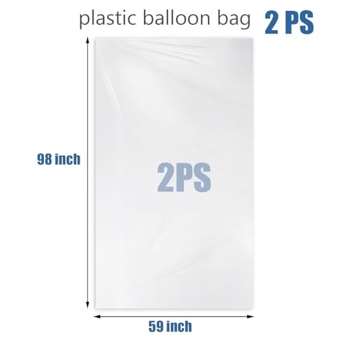 Kreapa Balloon Bags 2 pcs 59x98 inches, balloon bags for transport, balloon bags for transport extra large, Clear Jumbo Storage Bag - Image 2