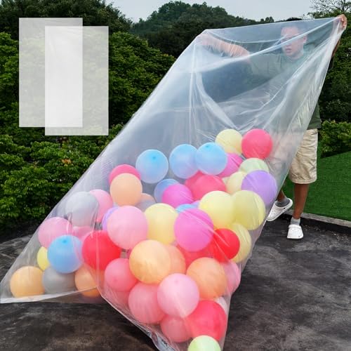 Kreapa Balloon Bags 2 pcs 59x98 inches, balloon bags for transport, balloon bags for transport extra large, Clear Jumbo Storage Bag - Image 1
