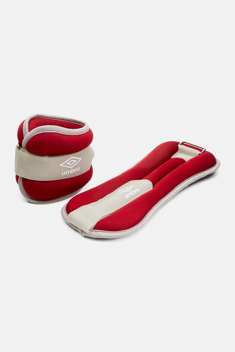 umbro 2 Piece Ankle Weight 1000 grm /22 x11 cm, Red - Image 3