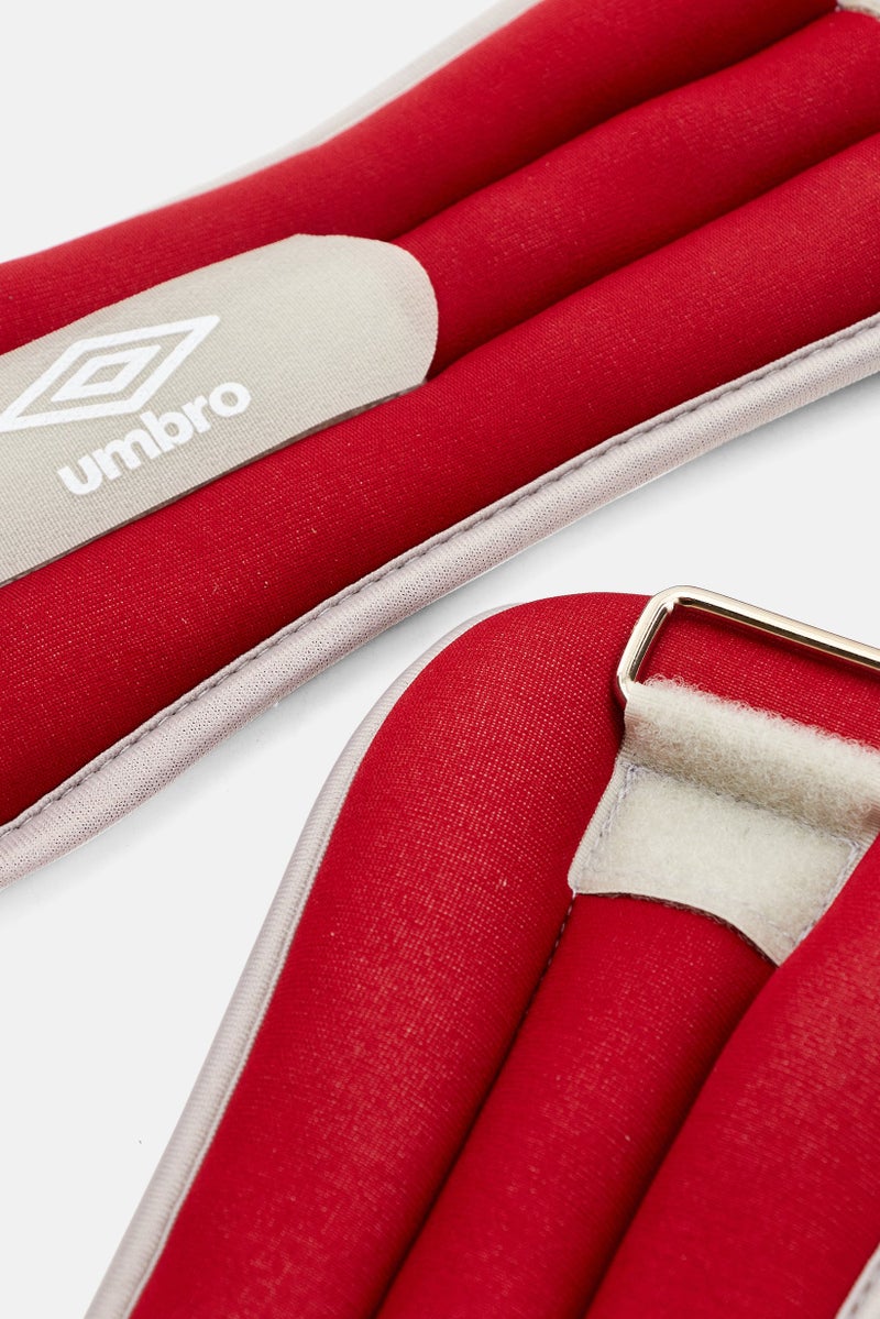 umbro 2 Piece Ankle Weight 1000 grm /22 x11 cm, Red - Image 4