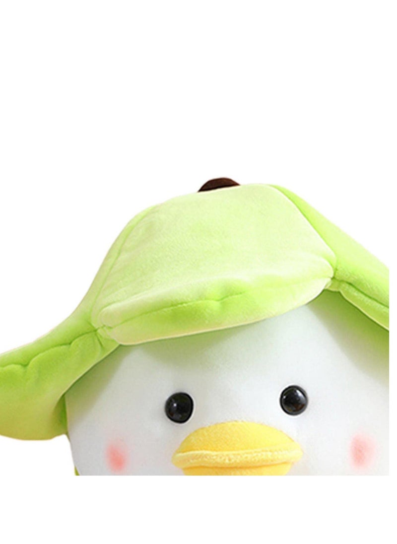 Green Banana Duck Hat Plush Toy, Banana Duck Stuffed Animal, Soft Fluffy Peel Banan Duckling Hugging Cushion Decor for Girls And Boys Hugging Pillow Gifts for Kids (25cm)  - Image 3