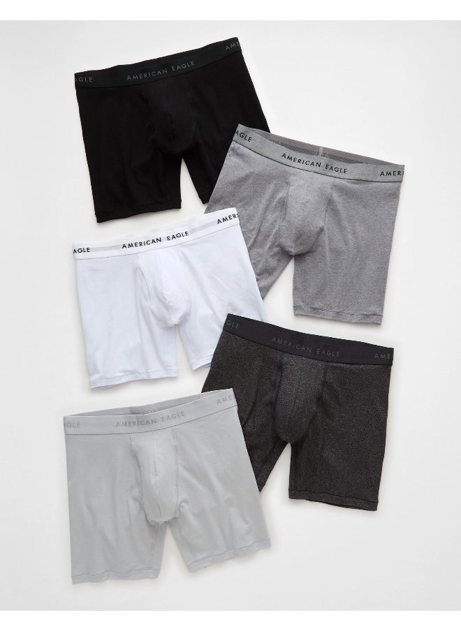 American Eagle AEO Men's 6" Classic Boxer Brief 5-Pack  - Image 1