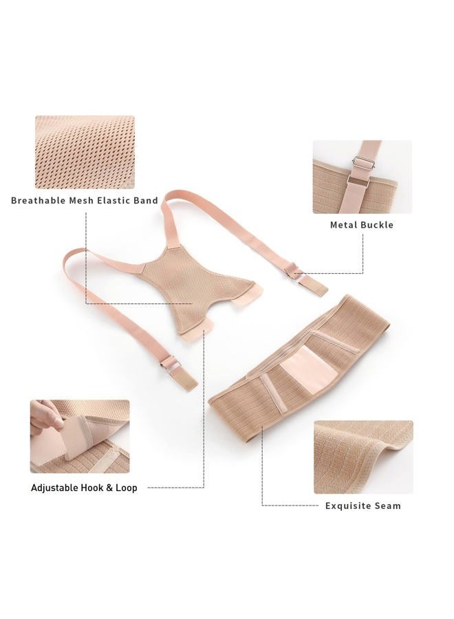 Reidio Maternity Belt Belly Bands for Pregnant Women Pregnancy Belly Support Band Relieve Back & Waist & Pelvic Pain Adjustable Size with Back Brace ​Straps - Image 2