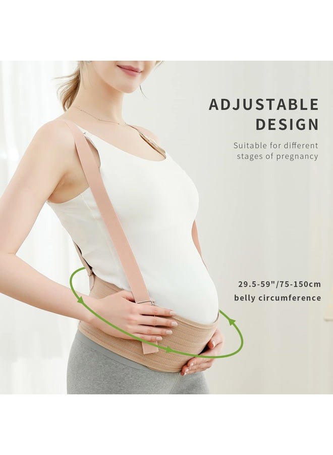 Reidio Maternity Belt Belly Bands for Pregnant Women Pregnancy Belly Support Band Relieve Back & Waist & Pelvic Pain Adjustable Size with Back Brace ​Straps - Image 3