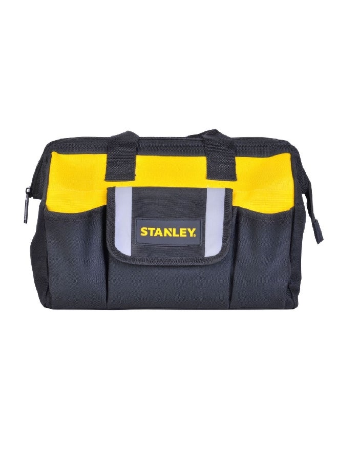 Stanley Soft Side Open Mouth Tool Bag Black and Yellow 12 Inch STST512114  - Image 1