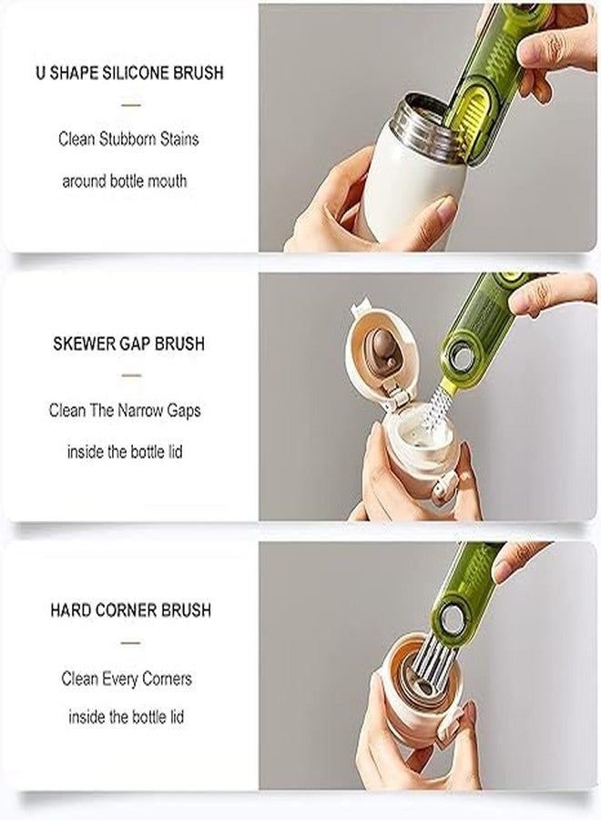 KANAKADHARA 3 in 1 Multifunctional Bottle Cleaning Brush for Bottle Cap | Cup Cleaner Multipurpose Tool for Crevices, Grooves, Lid, Straw|Cup Lid Gap Cleaning Brushes (Multicolor,Pack of 1) - Image 4