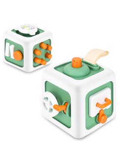 XiuWoo Baby Toys 12-18 Months Busy Cube Toys for 1 Year Old Boy Girl, Montessori Toys for  Year Old, Travel Sensory Toys,Green  - Image 1
