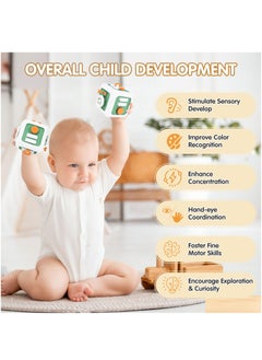 XiuWoo Baby Toys 12-18 Months Busy Cube Toys for 1 Year Old Boy Girl, Montessori Toys for  Year Old, Travel Sensory Toys,Green  - Image 3