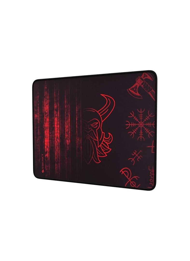 ZEBRONICS - ZEBRONICS Anti slip rubber base, Optimized for all mouse sensors, Micro-textured fabric surface, L, Advanced surface design Speed and Precision - Black - Image 1