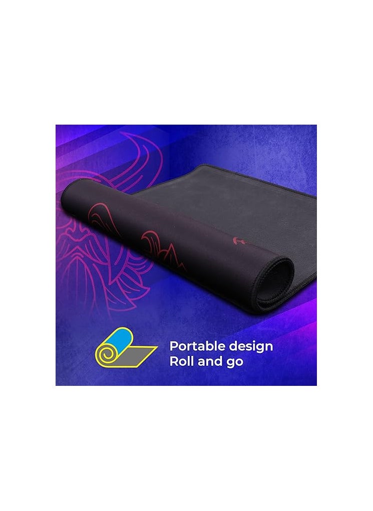 ZEBRONICS - ZEBRONICS Anti slip rubber base, Optimized for all mouse sensors, Micro-textured fabric surface, L, Advanced surface design Speed and Precision - Black - Image 1