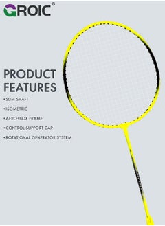 GROIC 2 Pieces Badminton Set,Outdoor sports set,Badminton Set Including 1 Badminton Bag,2 Rackets,3 Badminton Balls,Outdoor Sports Equipment  - Image 3