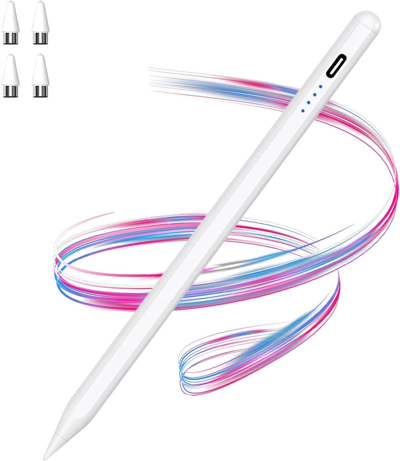 Luntak Universal Stylus Pens for Touch Screens POM Tip Magnetic iPad Pencil Rechargeable Tablet Pencil Active Stylus Pen for Android/iPad/Pro/Air/Mini/iPhone/Samsung/Lenovo/iOS/and Other Smartphone Devices - Image 1