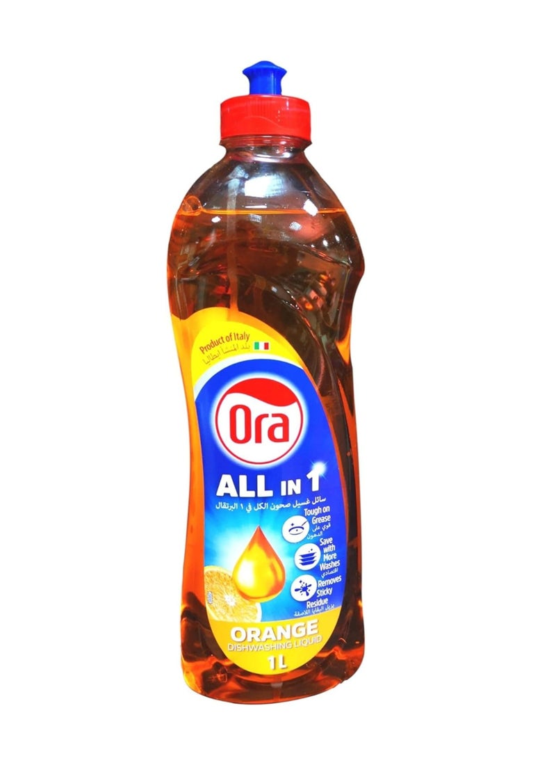 Ora All In 1 Orange Dishwashing Liquid 1L